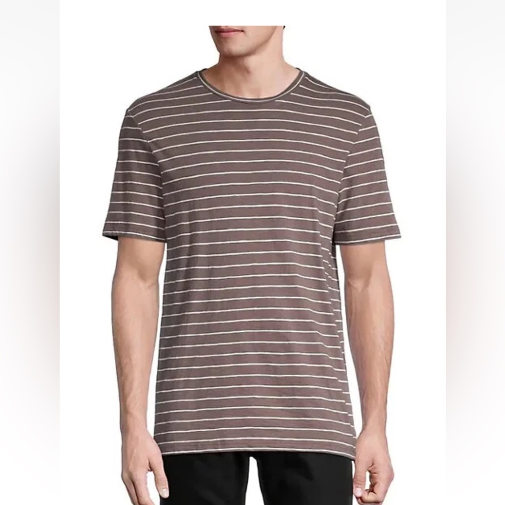 Theory Clean Tee Striped Short Sleeve Crewneck T-shirt